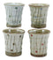 Ebros Gift Japanese Colorful Catkins Pussy Willows Natural Glazed Porcelain 5oz Drink Coffee Tea Cup Set of 4 Made In Japan Artistic Pottery Decor Of Asian Fusion Decorative Earthenware Drinking Cups