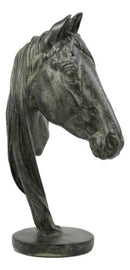 Ebros Terracotta Horse Bust Sculpture 12.25" Tall Faux Granite Resin Decor Stallion Horse Head Statue
