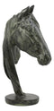 Ebros Terracotta Horse Bust Sculpture 12.25" Tall Faux Granite Resin Decor Stallion Horse Head Statue