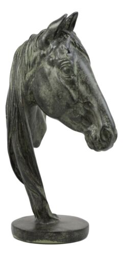 Ebros Terracotta Horse Bust Sculpture 12.25" Tall Faux Granite Resin Decor Stallion Horse Head Statue