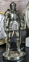 Medieval Suit Of Armor Statue 7"H Swordsman Brave Lionheart Knight Figurine