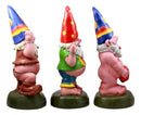 Ebros Free Spirited Pot Smoking Hippie Gnome Statue Set 13.5" H Carefree Gnomes