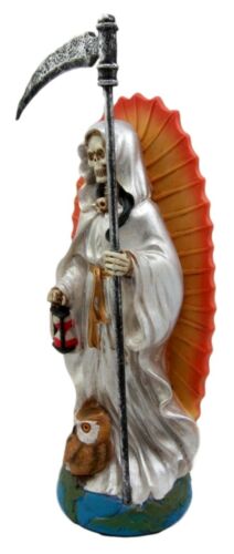 Ebros Day of The Dead Holy Death Santa Muerte In White Tunic Robe Figurine Bone Mother