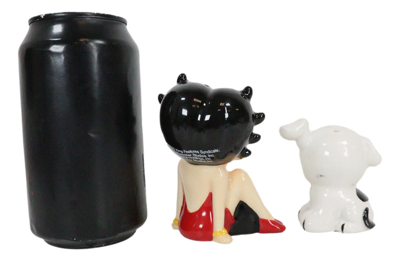 Comical Betty Boop And Pudgy Dog Collectible Ceramic Salt And Pepper Shakers Set