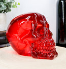 Ebros Occult Witchcraft Shrine Blood Red Acrylic Resin Translucent Skull Figurine 6"L