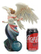 Ebros Written in the Wind Sheila Wolk Angel Statue 10.25"H Celestial Angel With Moon