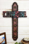 18" H Rustic Western Stars Cowgirl Word Art Braided Ropes Wall Cross Decor