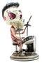 Ebros Gift Day of The Dead Tattoo Skeleton Rock Drummer Bobblehead Figurine 6.5" L Halloween Statue Decor