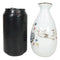 Japanese Design Stork Flight Bird Ceramic White Sake Set Flask With Four Cups