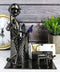 Outdoor Hunter With Dog Metal Desk Stationery And Business Card Holder Organizer