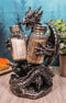 Blackened Spice Medieval Gothic Dragon Salt And Pepper Shakers Set Holder Statue