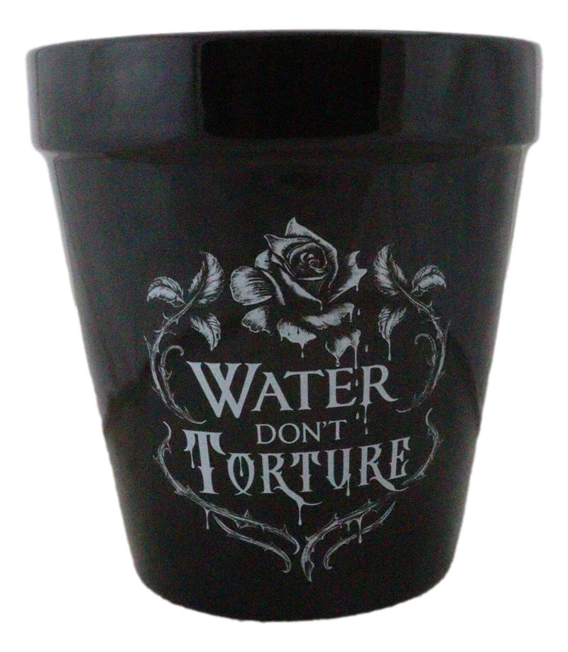 Water Don't Torture Rose Vines Wicca Witch Apothecary Flower Herbs Planter Pot