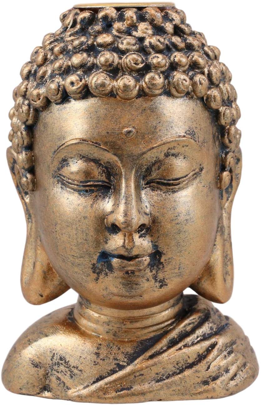 Ebros Shakyamuni Buddha Gautama Backflow Incense Cone Burner Holder Statue 3.5"H