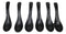 Matte Black Melamine Deep Soup Spoons Pack Of 6 Set Restaurant Supply Food Spoon