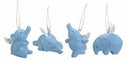 Ebros Gift Flying Elephants Elena Set of 4 Hanging Ornaments Decorations Value B
