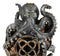 Ocean Marine Octopus Kraken On Steampunk Divers Helmet Incense Cone Burner