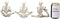 Ebros Set of 3 Whimsical Namaste Meditating Yoga Skeletons Trio Figurines 5.5" Tall