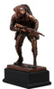 Patriotic Marine Cadet Statue With Base 10"H Ground Combat Rifle Special Force