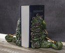 Forest Tree Spirit Ent Celtic Greenman Smoking Golden Pipes Decorative Bookends