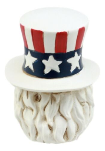 Uncle Sam Wants You Miniature Skull Figurine Patriotic Skeleton Bust Sculpture