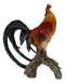 Large Realistic Rustic Western Country Chicken Morning Crow Rooster Statue