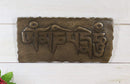 Ebros Bronze Om Mani Padme Hum Tibetan Script Plaque Wall Decoration