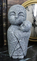 Japanese Buddha Jizo Bosatsu Monk Cradling A Baby Figurine Protector Of Children