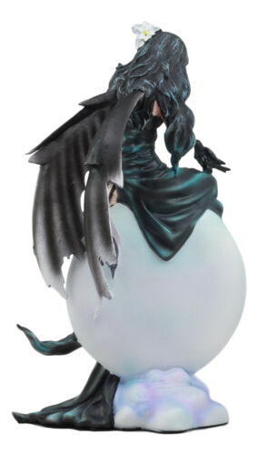 Ebros Large Gothic Lunar Eclipse Raven Fairy Statue 11"H Nene Thomas Dark Skies