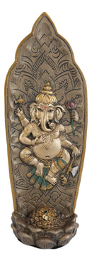 Hindu Nritya Ganapati Lord Ganesha And Vahana Mouse Incense Burner Holder Statue