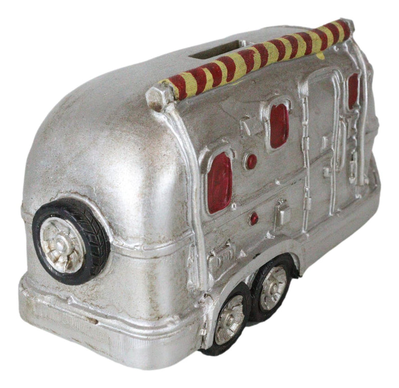 Western Vintage Country Silver Camper Caravan RV Money Coin Piggy Savings Bank