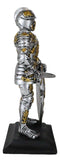 Medieval Swordsman Roccoco Italian Knight Figurine 8" Suit of Armor Coat Of Arms