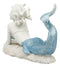 Beautiful Ocean Goddess Blue Tailed Mermaid 8"L Under The Sea Figurine Nautical