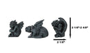 Chained Gothic Stoic Gargoyles Chimera Guardian Figurines Miniature Set 3"Tall