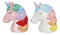 Pink and White Rainbow Mane Kissing Sacred Unicorns Salt And Pepper Shakers Set