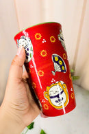 Red Maneki Neko Lucky Cats Ceramic Travel Mug Cup 12oz With Lid Hot Or Cold