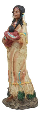 Native American Inca Indian Mother Cradling Baby Statue 10.5"Tall Pacha Mama