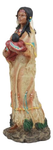 Native American Inca Indian Mother Cradling Baby Statue 10.5"Tall Pacha Mama