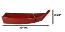 Pack Of 2 Japanese Red Sushi Boat Serving Plate Plastic Lacquer Restaurant Grade