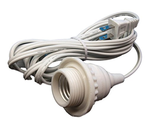 Single Socket E26 Bulb 15ft Hanging Cord Cable For Lantern & Lightings