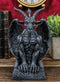 Gothic Sabbatic Goat Winged Baphomet Gargoyle Crouching On Pedestal Figurine