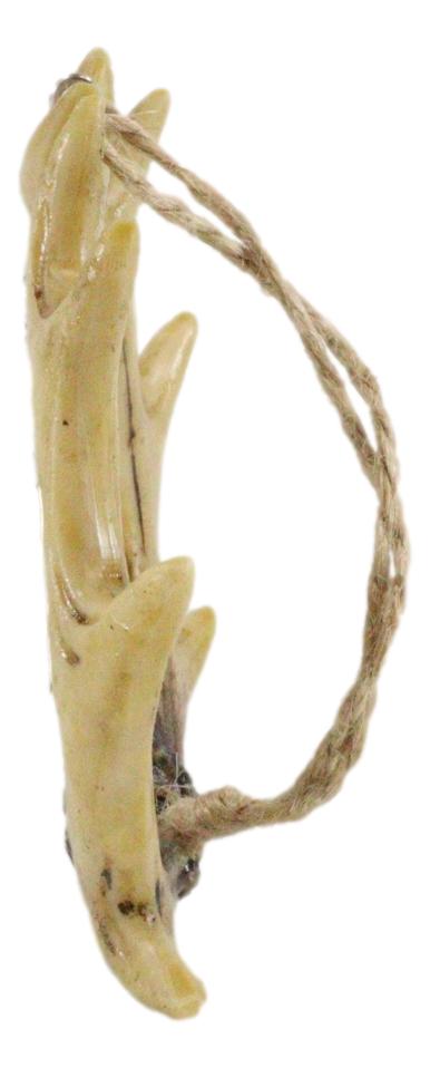 Rustic Western Black Bear Cutout Deer Antlers Set of 2 Christmas Tree Ornaments