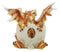 Ebros November Birthstone Dragon Egg Statue 4.25" Tall Orange Topaz November Birthstone Gem Symbol Hatchling Dragon Collector Figurine