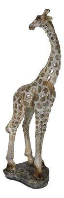 Ebros Large Mosaic Giraffe Statue 11" Tall Safari Savannah Standing Reticulated Giraffe Long Neck Animal Figurine Decor