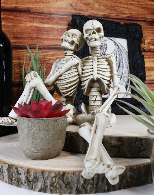Ebros Day Of The Dead Eternity Skeleton Lovers Couple Shelf Sitters Ledge Figurine - Ebros Gift