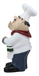 Ebros Large Professional Chef Fabio Italian Bistro Cook Hugging Bottle Wine Holder Figurine Kitchen Tabletop Countertop Decor Rack Kitchen Cooks Statue Decorative Sculpture