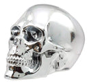 Ebros Electroplated Chrome Skull Shift Knob Metallic Cranium Figurine Auto Styler Manual Lever Shifter Knob