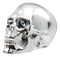 Ebros Electroplated Chrome Skull Shift Knob Metallic Cranium Figurine Auto Styler Manual Lever Shifter Knob
