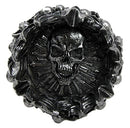 Ebros Gift Arch Devil Skull Face Fire Hell Bone Spiral Cigarette Ashtray Resin Figurine