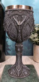 Ebros Gift Celtic Ryu Tribal Heart Dragon 7"H Wine Goblet Cup Chalice Home Decor