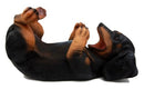 Ebros Black & Tan Sausage Wiener Dachshund Dog Wine Bottle Holder Figurine 11"L